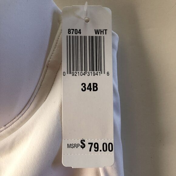 Felina 8704 UW PU Strapless Low Back White Bustier Corset Bra Bridal Formal 34B - Picture 9 of 9